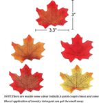 Lot de feuilles d'érable artificielles en soie, de 50 à 200 pièces, pour décoration – Image 6