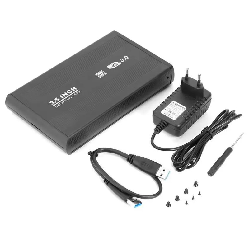 Châssis externe pour disque dur externe SATA USB 3.0, en alliage d'aluminium, avec câble USB – Image 1
