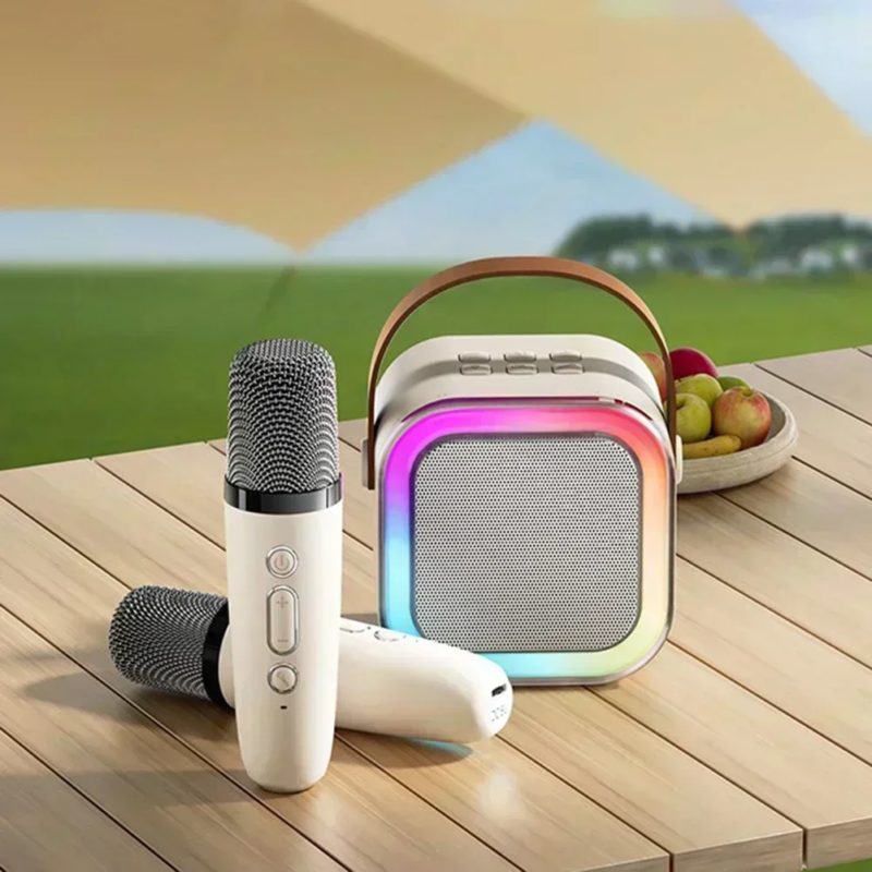 Système de Karaoké avec 2 microphones sans fil, haut-parleur portable, Bluetooth – Image 3