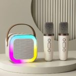 Système de Karaoké avec 2 microphones sans fil, haut-parleur portable, Bluetooth – Image 2