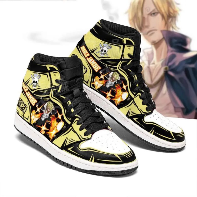 Chaussures décontractées, basket avec impression de Manga, Bleach, Sanji, My Hero Academia – Image 3