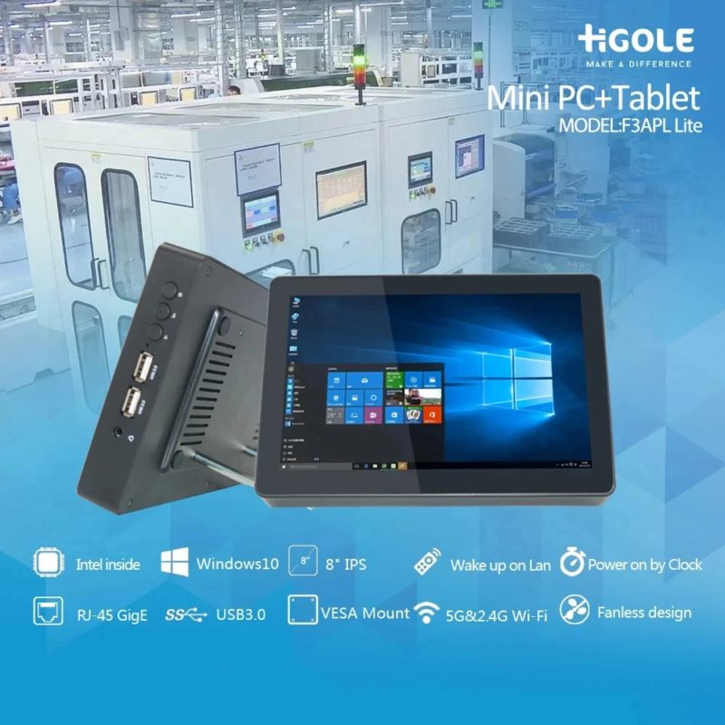 178228-g5h526.jpg Tablette PC industrielle Higole F3APL, écran tactile 8'', Intel N3350, WiFi 5, 4 Go LDDR4, 64 Go eMMC, BT4.2 – Image 3