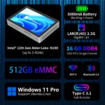 Tablette PC industrielle Higole F9B Pro, écran tactile 7'', Intel N100, WiFi5, 16GB DDR4, 512GB eMMC, 5000 mAh – Image 4