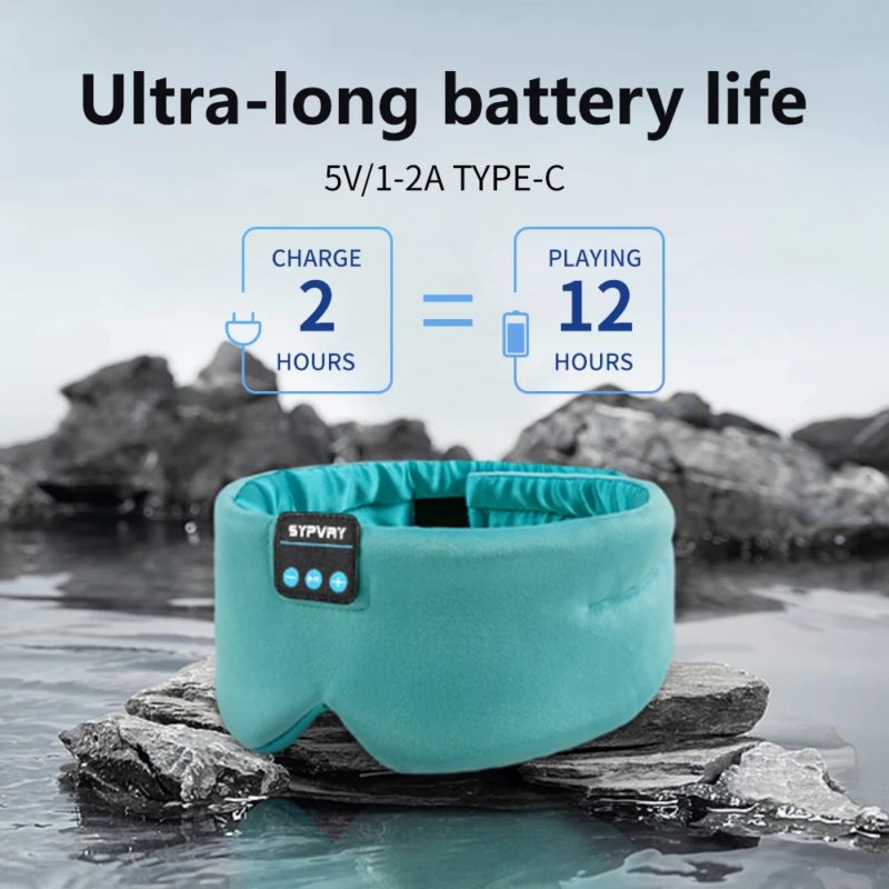 Casque de sommeil avec écouteurs intégrés, Bluetooth 5.3, 18 heures de temps de lecture, accessoire de voyage pour le sommeil – Image 2