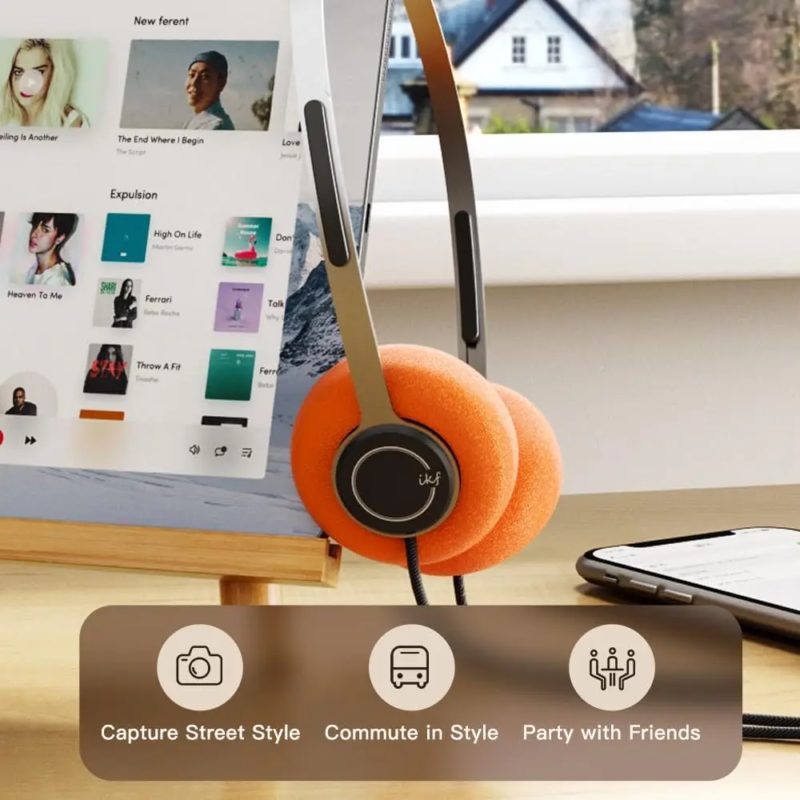 Casque audio rétro, iKF Y3, qualité sonore HiFi, néodyme, diamètre 30 mm – Image 6