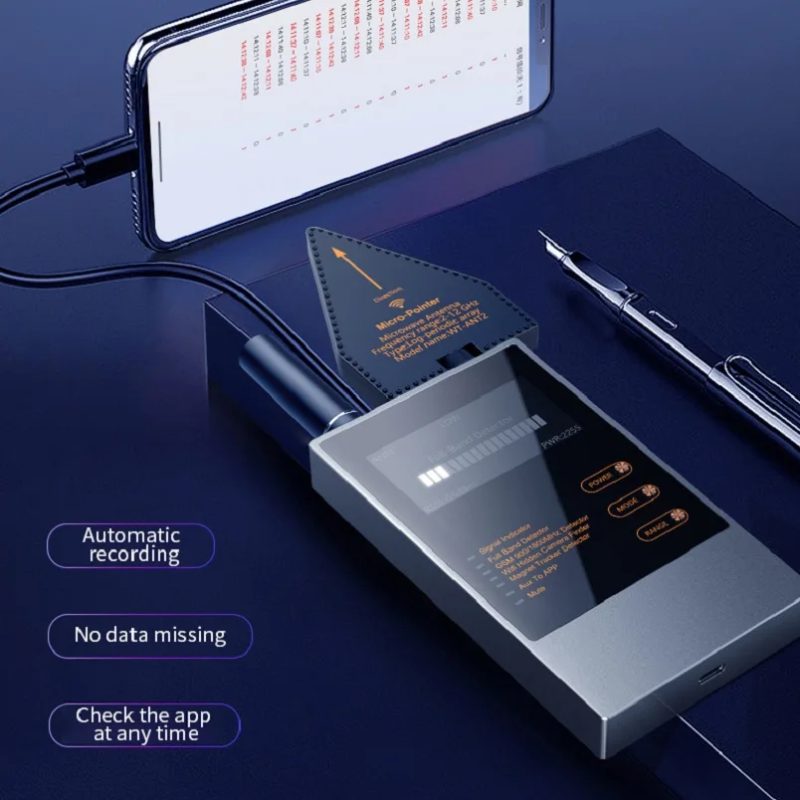 Détecteur de matériels d'espionnage WT10 Pro, caméra cachée, tracker GPS, écoute électronique, radar – Image 2