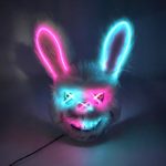 Masque LED effrayant, lapin et ourson sanglants, déguisement d'halloween
