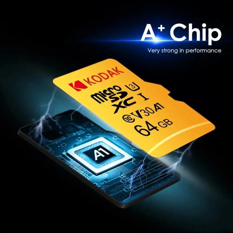 Carte mémoire MicroSD Kodak, C10, V30, U3, 64 GB – Image 2