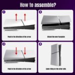 Plaques frontales de remplacement, panneaux avant et arrière rigide en ABS de qualité supérieure, PS5 Slim Disc Edition – Image 6