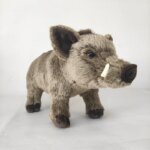 Peluche réaliste, petit sanglier sauvage, 36 cm