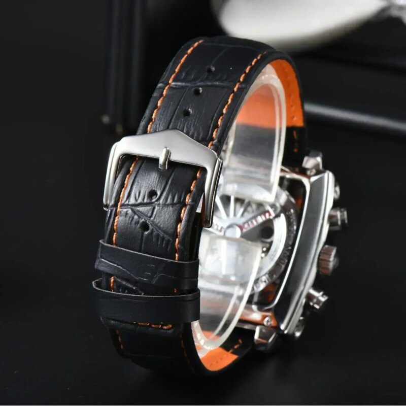 179768-4enk6b.jpg Montre-bracelet Monaco, mouvement à Quartz, bracelet en cuir, étanche – Image 6