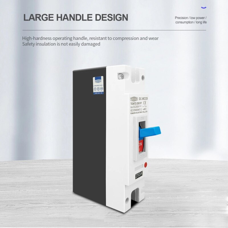 Disjoncteur solaire MCCB DC 250A – 1P / 2P à boîtier moulé, protection surtension et court-circuit – Image 6