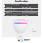 Lot de 3 ampoules LED RGB intelligentes, Wifi / Zigbee 3.0, 2700K à 6500K, GU10, 220V – Image 6