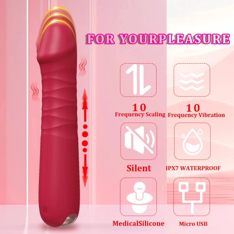 Vibromasseur télescopique G-Spot, massage pour adulte – Image 5