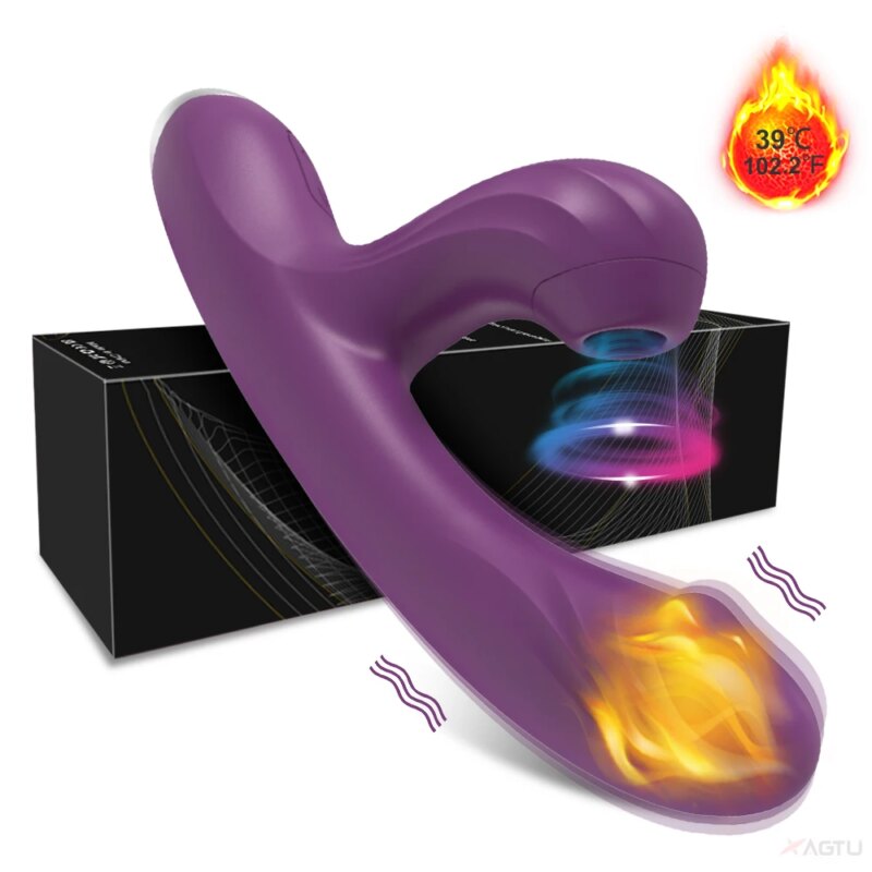Vibromasseur point G à succion pour femme, chauffants, massage pour adulte – Image 1