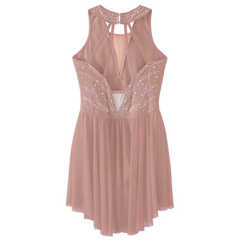 180750-235kon.jpg Costume de patinage artistique en strass, sans manches, dos à bretelles, justaucorps – Image 4