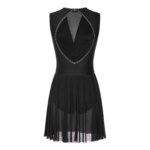 Robe de danse à paillettes, patinage artistique, respirante et confortable, justaucorps – Image 5