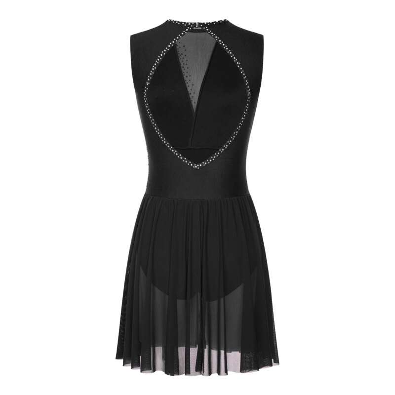 Robe de danse à paillettes, patinage artistique, respirante et confortable, justaucorps – Image 5