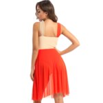 Robe de danse sans manches, patinage artistique, justaucorps, bretelles spaghetti, en maille – Image 2