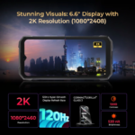 Smartphone robuste HOTWAV Hyper 7 5G, 6.6'' FHD+, 120Hz, 10800mAh, 8GB, 256GB, Android 14 – Image 4