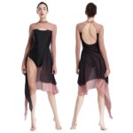 Costume de danse, patinage artistique, ballet, justaucorps, manches longues, mousseline – Image 2