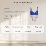 Soutien-gorge de danse orientale, latine, bretelles réglables, paillettes brillantes, costume de performance – Image 6