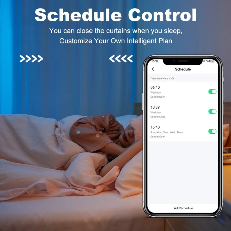 Moteur de rideau électrique intelligent WiFi/Zigbee, design compact et discret, ultra silencieux, 4ème Génération – Image 3