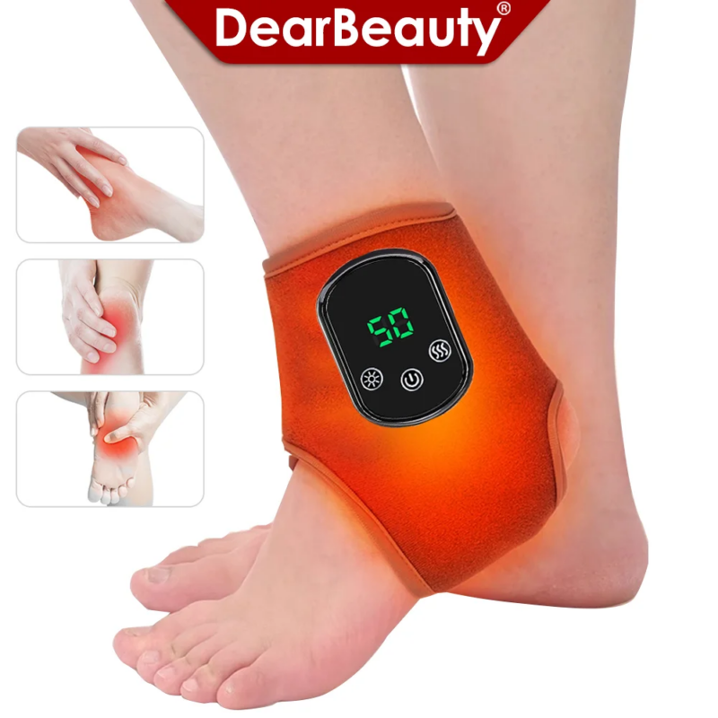 Appareils de massage pour les chevilles, avec coussin chauffant et vibration électrique, rechargeable – Image 3