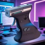 Souris verticale pour jeux de tir sans fil, RAGNOK ErgoStrike 7, à recul magnétique et réaliste intégrée – Image 4