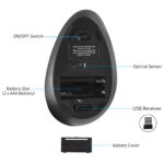 Souris verticale MX, sans fil 2,4 GHz, ergonomique, 6 boutons, 1600 DPI – Image 5