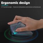 Souris verticale JOM001, sans fil 2,4 GHz, Bluetooth 5.1, ergonomique, rechargeable, 2400 DPI – Image 8