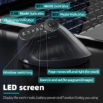 Souris verticale JOM001, sans fil 2,4 GHz, Bluetooth 5.1, ergonomique, rechargeable, 2400 DPI – Image 5