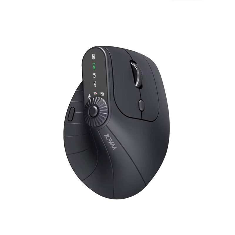 181959-nfyy9i.jpeg Souris verticale JOM001, sans fil 2,4 GHz, Bluetooth 5.1, ergonomique, rechargeable, 2400 DPI – Image 2