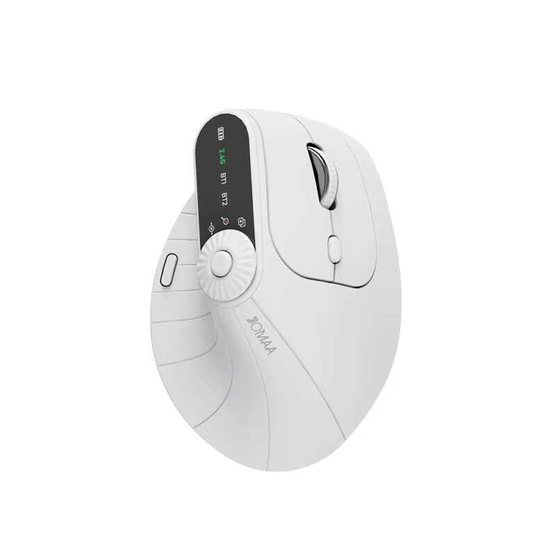 181959-rsbpqh.jpeg Souris verticale JOM001, sans fil 2,4 GHz, Bluetooth 5.1, ergonomique, rechargeable, 2400 DPI – Image 3