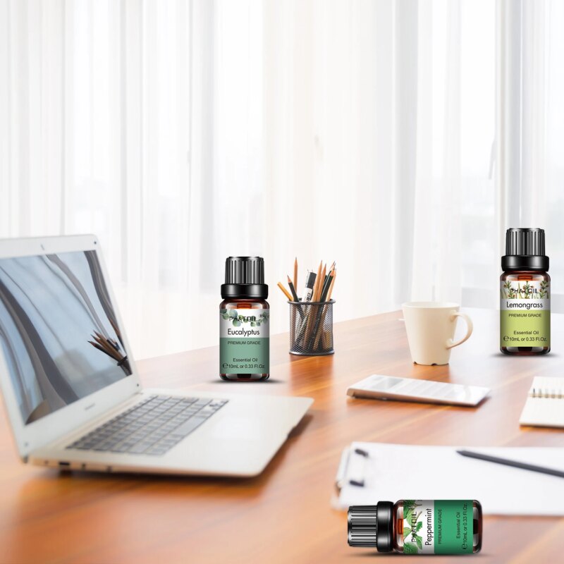 Ensemble de 6 huiles essentielles, sans additifs, aromathérapie, relaxation, rafraîchissant – Image 4
