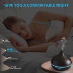 Diffuseur de parfum d’ambiance avec LED 550 ml, humidificateur d'air avec télécommande, USB – Image 6