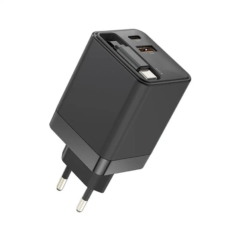 182311-zznflc.jpg Chargeur rapide 65W avec câble rétractable USB Type-C, pour iOS, Android – Image 3