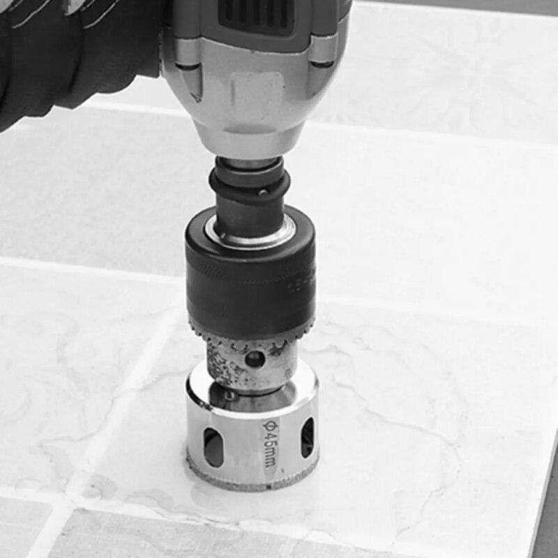 Règle universelle réglable résistante à 360°, avec 3 scie-cloches, guide de perçage pour Céramique, Marbre, Verre – Image 4