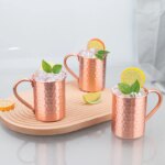 Tasse mule en cuivre massif, 400 ml, prise confortable – Image 2