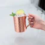 Tasse mule en cuivre massif, 400 ml, prise confortable – Image 5