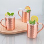 Tasse mule en cuivre massif, 400 ml, prise confortable – Image 3