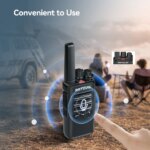 Lot de 2 Talkie-Walkie RT668B sans licence (PMR446/FRS), construction robuste, appels sécurisés – Image 4