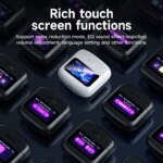 Écouteurs sans fils Bluetooth 5.4 EQ14, avec écran LED tactile et ANC, son riche et équilibré – Image 5