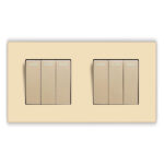 Interrupteur d’éclairage à bouton-poussoir en verre trempé, 10A, Or – Image 6