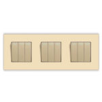 Interrupteur d’éclairage à bouton-poussoir en verre trempé, 10A, Or – Image 9