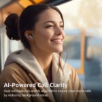 Écouteurs intra-auriculaires sans fil Crystal Pods, Bluetooth 5.4, Micro ENC AI, ANC, appels clairs avec étui transparent – Image 6