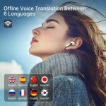 Écouteurs intra-auriculaires avec traducteurs intelligents IA, 144 langues & accents,  60 heures d'autonomie – Image 4