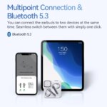 Écouteurs sans fils MeloBuds Neo, Bluetooth 5.3 TWS, 4 Micros ENC, affichage LED, connexion multipoint et son Haute Définition – Image 6