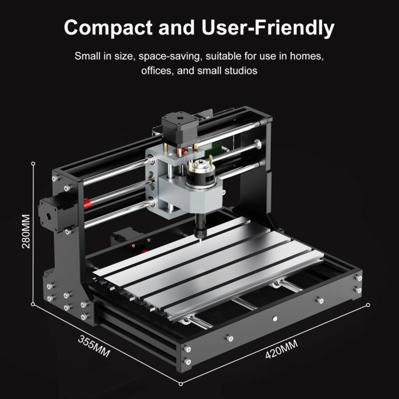 Fraiseuse CTT3018 CNC 2-en-1 de précision, multi-usages avec carte de contrôle 32 bits, compacte et évolutive – Image 3