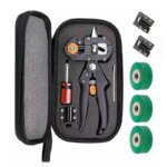 Ensemble de greffage et d'élagage 9 pièces, sécateur à double lame, ciseaux de greffage, rubans, lames de rechange